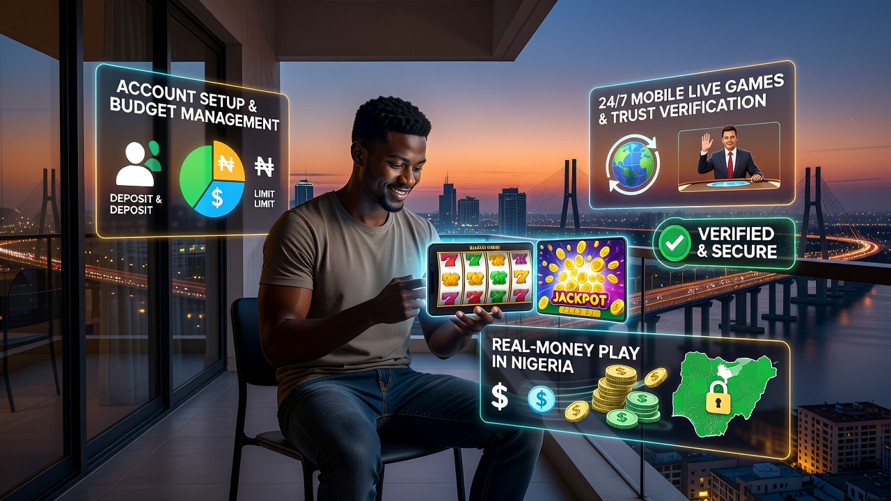 How Online Casinos Work: Pokies, 24/7 Mobile Live Games, Real-Money Play in Nigeria, Account Setup, Budget Management and Trust Verification