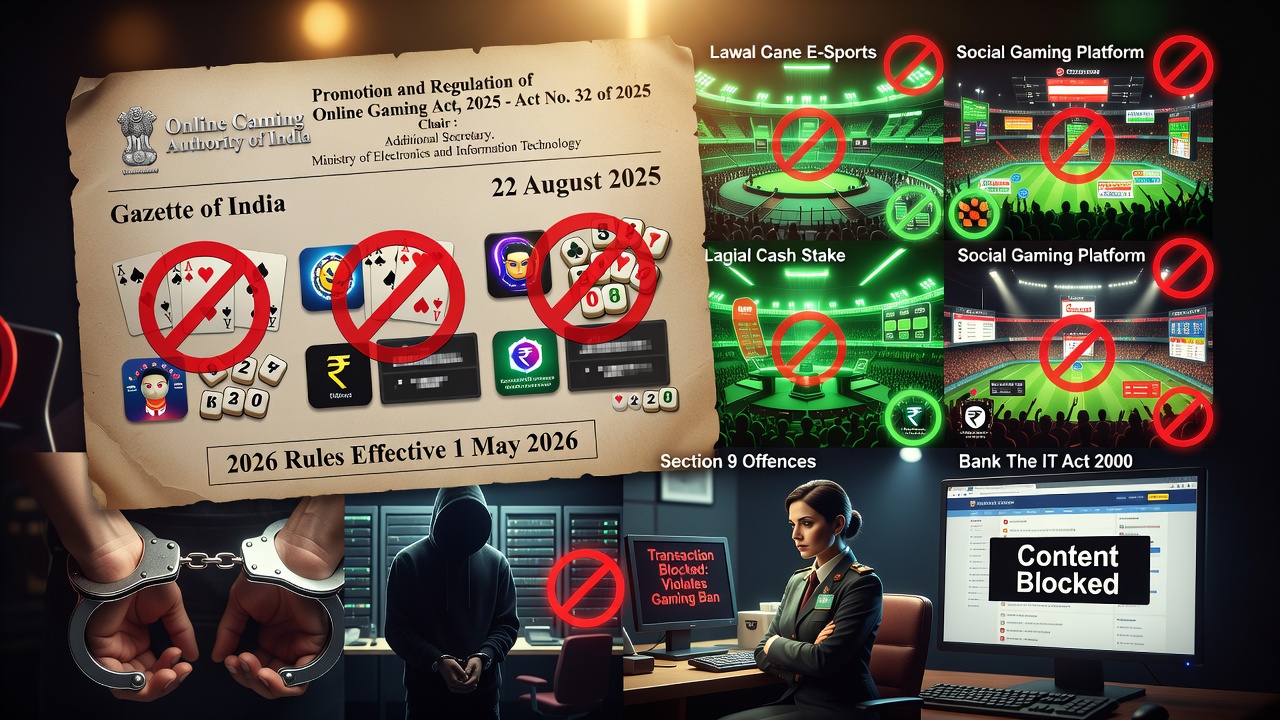 India's New Law Bans Real-Money Online Gaming Nationwide
